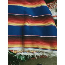 Mexican Blanket Yellow Blue Red