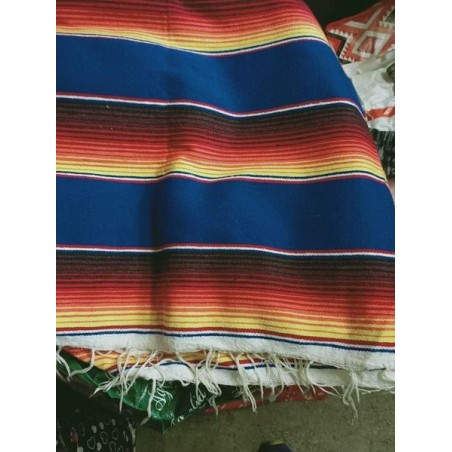 Manta Mexicana Amarillo Azul Rojo