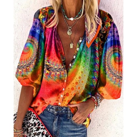 Chemise fractale multicolore 11