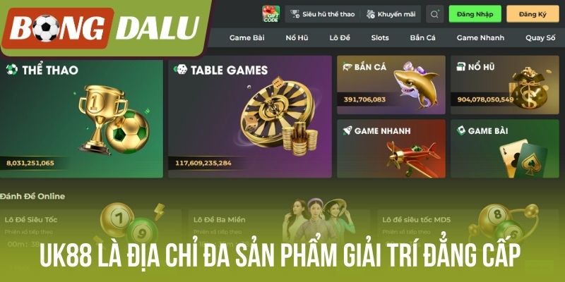 Uk88 là địa chỉ đa sản phẩm giải trí đẳng cấp